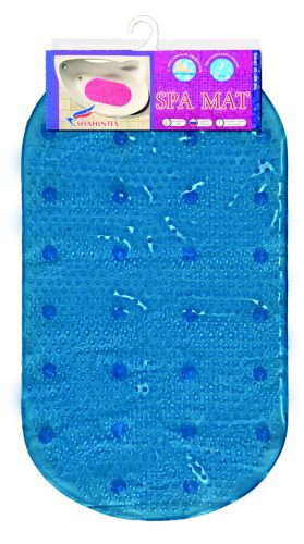 Anti-slip bathroom mat RAIN, 68*38 blue