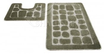 SHAHINTEX PP bathroom mats, 50*80+50*50 olive 15