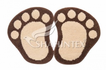 SHAHINTEX PAWS MICROFIBER mat divided 50*80 brown 34