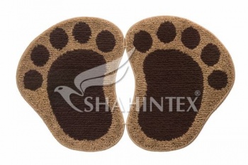 SHAHINTEX PAWS MICROFIBER mat divided 50*80 chocolate 37