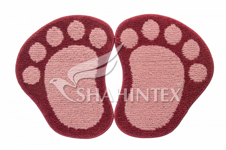 SHAHINTEX PAWS MICROFIBER mat divided 50*80 pink 64