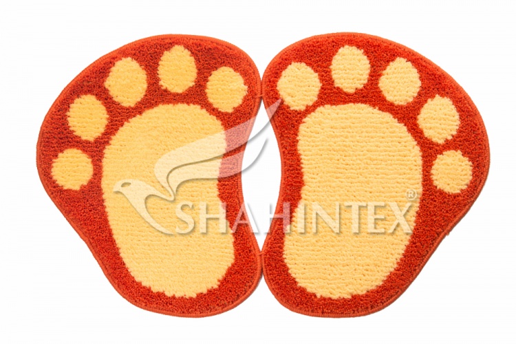 SHAHINTEX PAWS MICROFIBER mat divided 50*80 orange 63