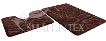 SHAHINTEX РREMIUM bathroom mats, 60*100+60*50 chocolate 37