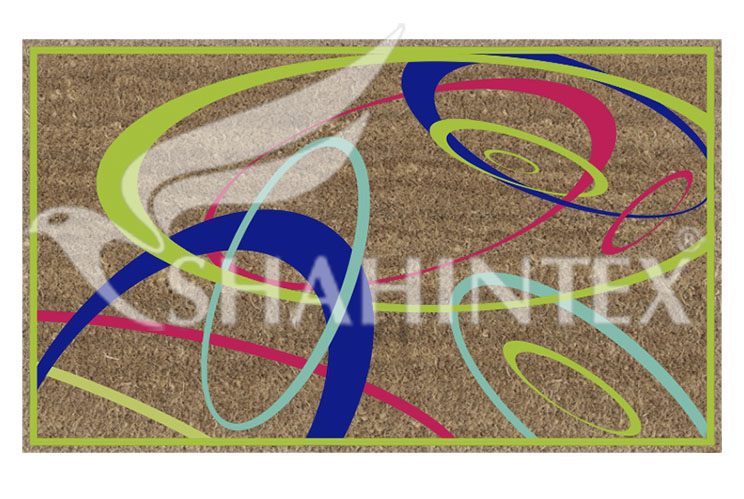 BAUNTY SH B003 rubber door mat with coconut, 45*75