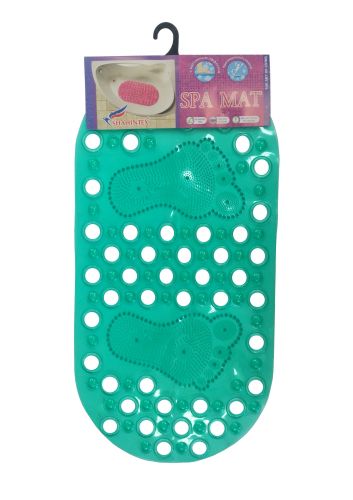 Massage anti-slip bathroom mat, 66*33 cm turquoise
