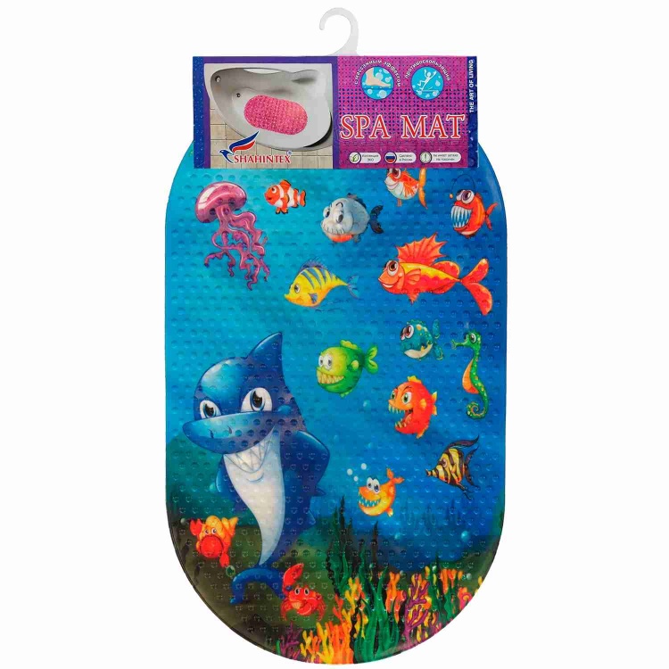 SHARK anti-slip bathroom mat, 68*38 cm