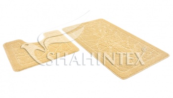 SHAHINTEX PP bathroom mats, 50*80+50*50 cream 3