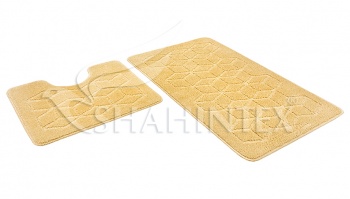 SHAHINTEX PP bathroom mats, 50*80+50*50 cream 3