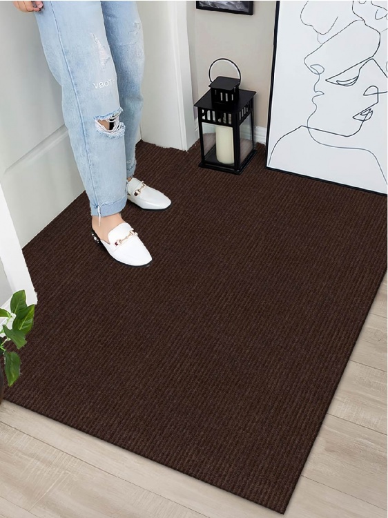 Absorbing door mat icarpet DUAL RIBB TPR 100х150 brown
