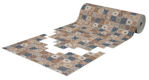 Roll mat cuttable anti-slip icarpet PRINT (104) 60х1500 
