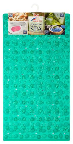MOSAIC anti-slip bathroom mat, 67*38 blue